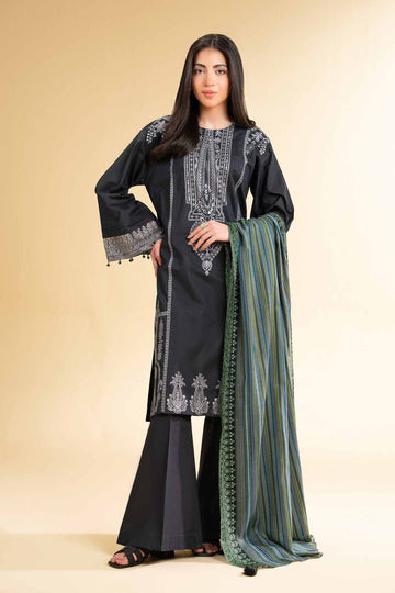 Nishat Linen 3 Piece - Printed Embroidered Suit - 42501652 Online Shopping